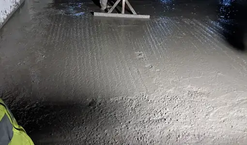 Heavy duty concrete flooring for warehouse