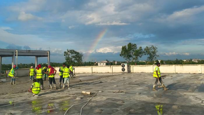 Roof patent stone casting