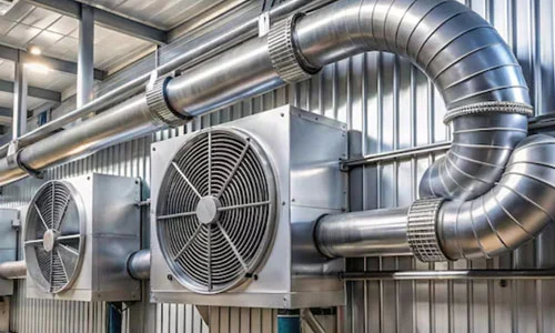 Warehouse mechanical ventilation system installation