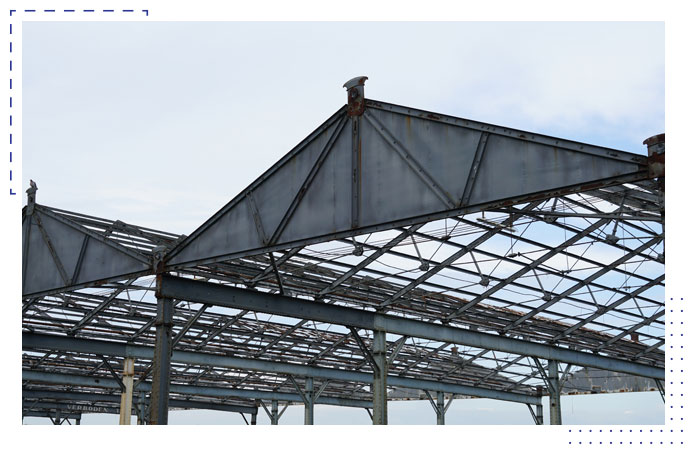 Roof truss construction in Bangladesh